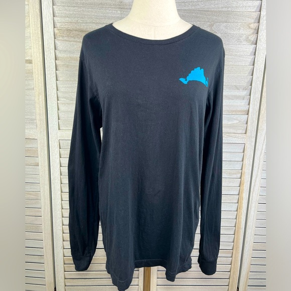 BELLA CANVAS Martha's Vineyard 100% Cotton Long Sleeve Tee Black-Medium - Picture 2 of 2